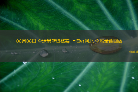 06月06日 全运男篮资格赛 上海vs河北 全场录像回放