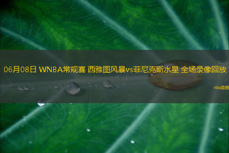 06月08日 WNBA常规赛 西雅图风暴vs菲尼克斯水星 全场录像回放